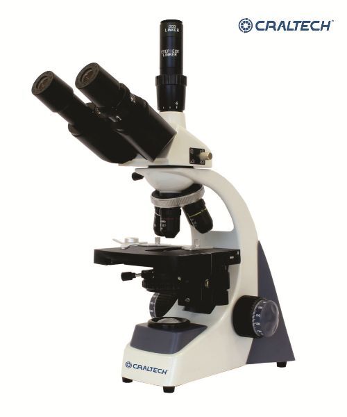 Microscópio trinocular óptica finita planacromático led bivolt